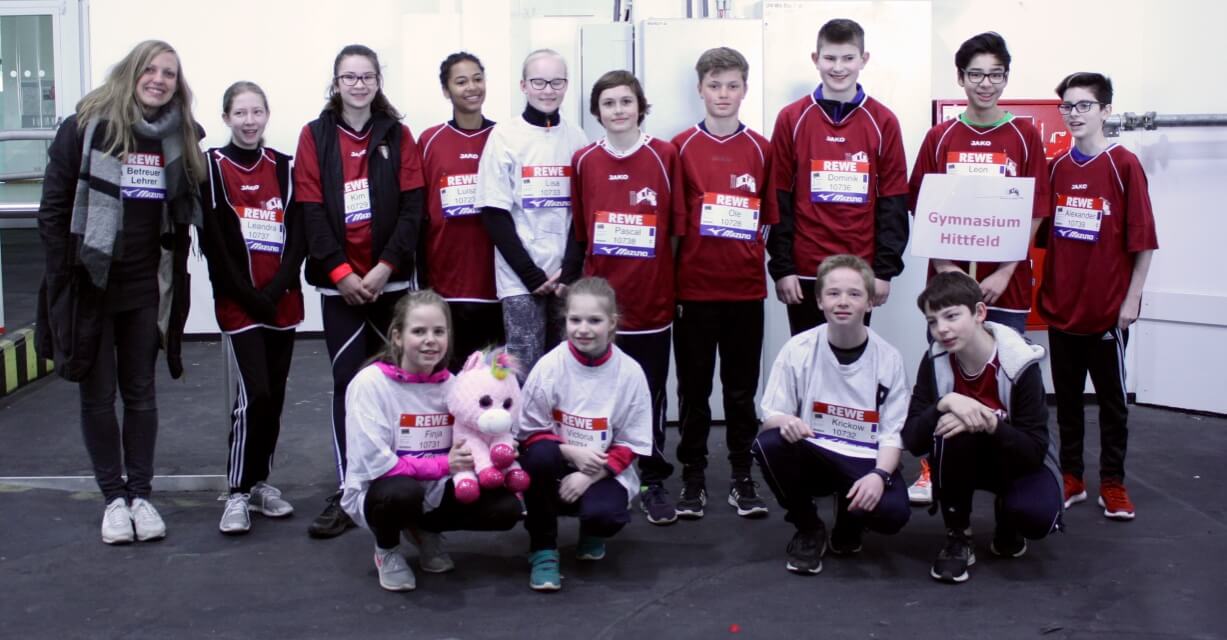 Die TeilnehmerInnen aus der 7c mit ihrer Sportlehrerin Frau Seele