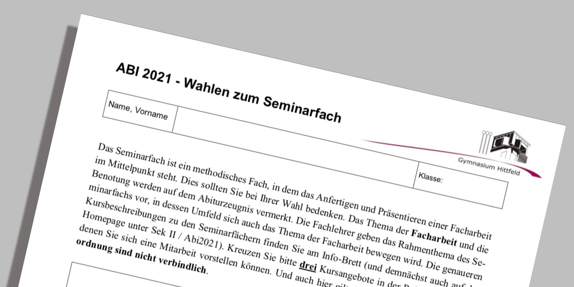 Beitragsbild - Seminarfachswahl 2019