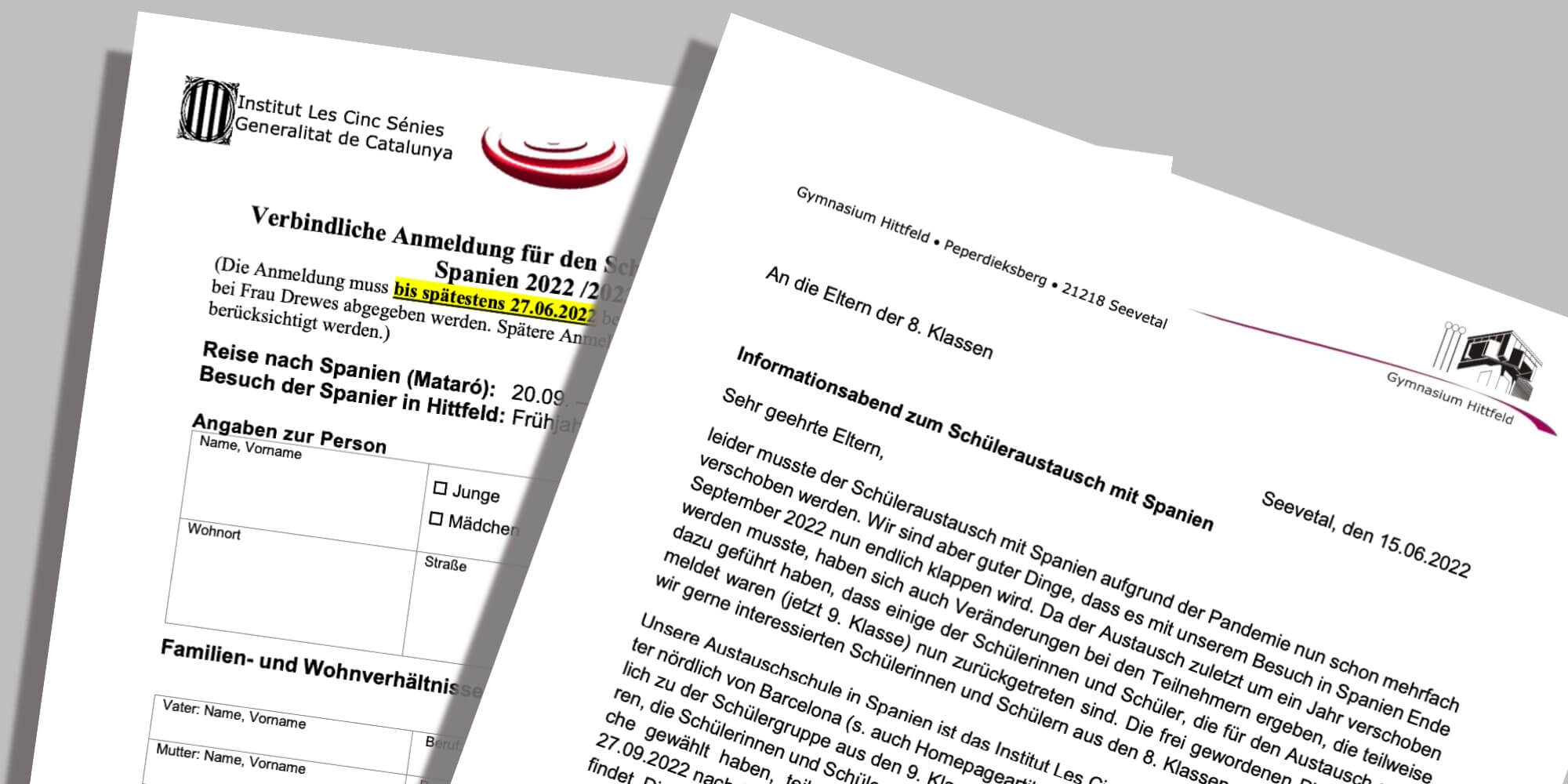 Beitragsbild - Infoabend Spanienaustausch 2022