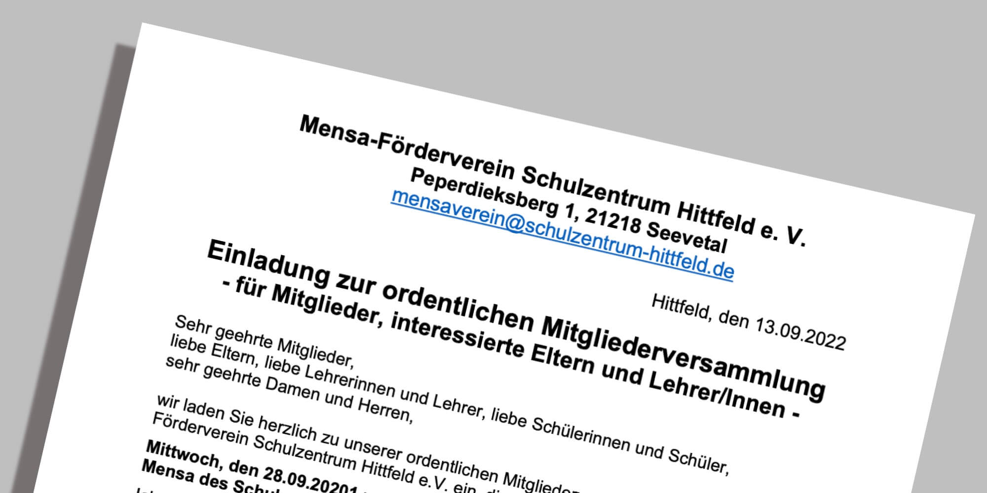 Beitragsbild - Einladung MV Mensaförderverein 2022